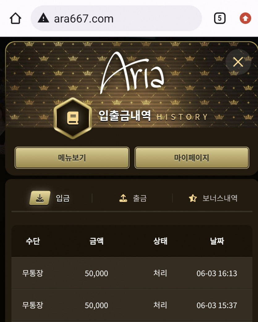 아리아 후기(0)