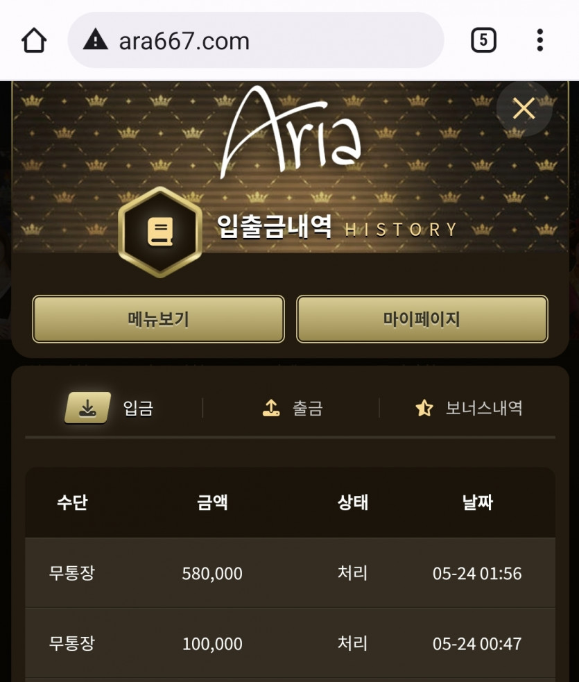 아리아 후기(0)