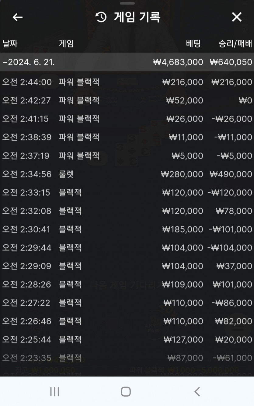 벳16 블랙잭 룰렛 후기입니다.(0)