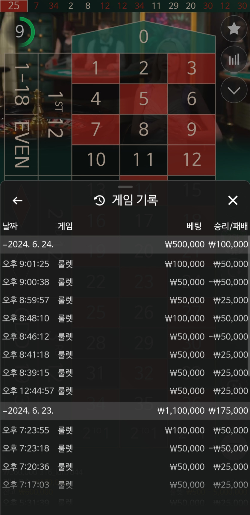 6/24 케이카지노 후기(0)