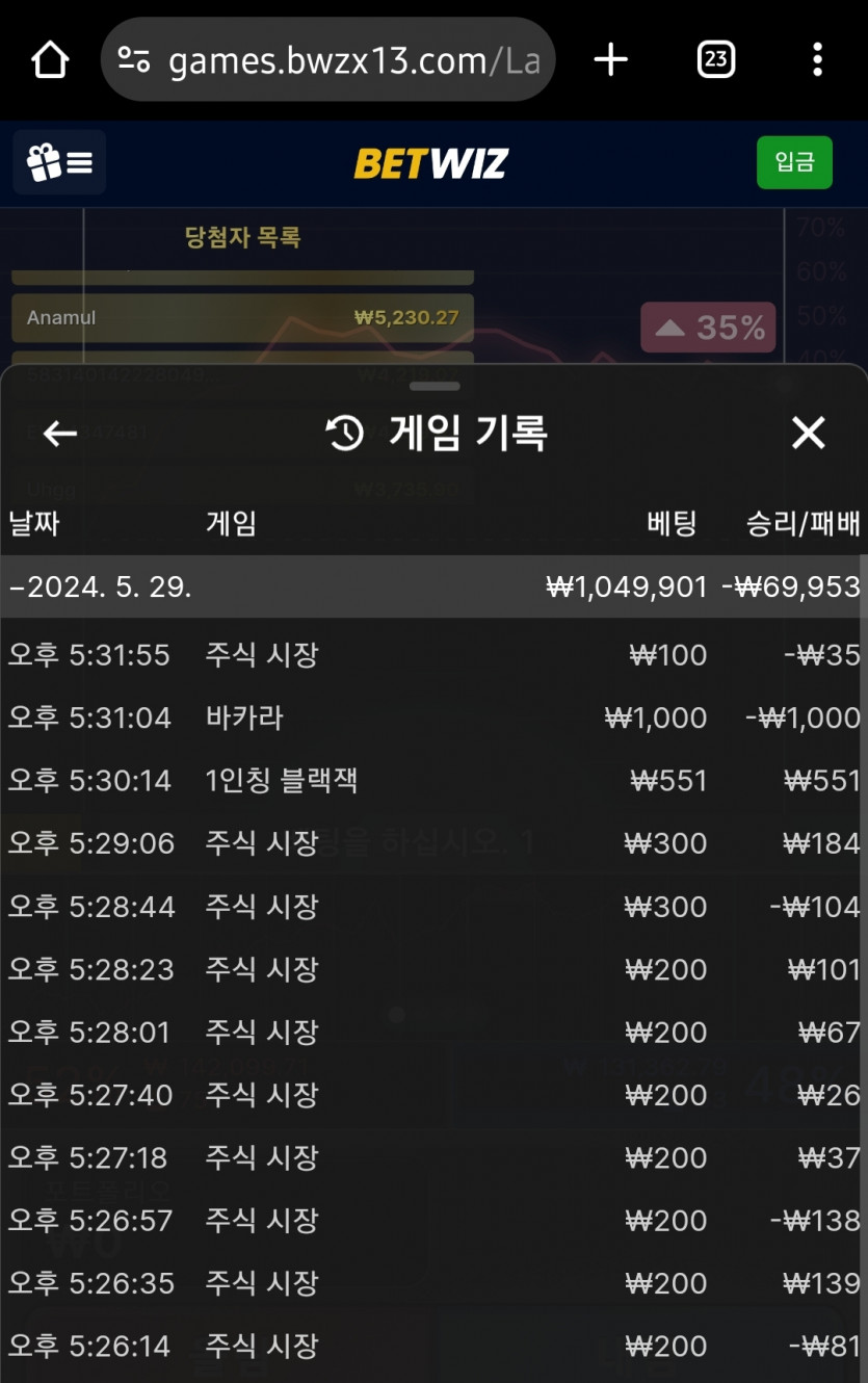 벳위즈 에볼 짤짤이 후기(0)